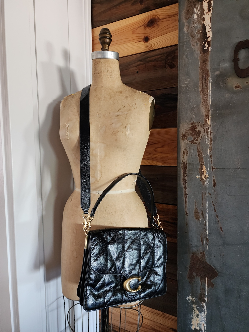Coach Tabby 35 Black Quilted Leather Shoulder Bag - Picture 2 of 12